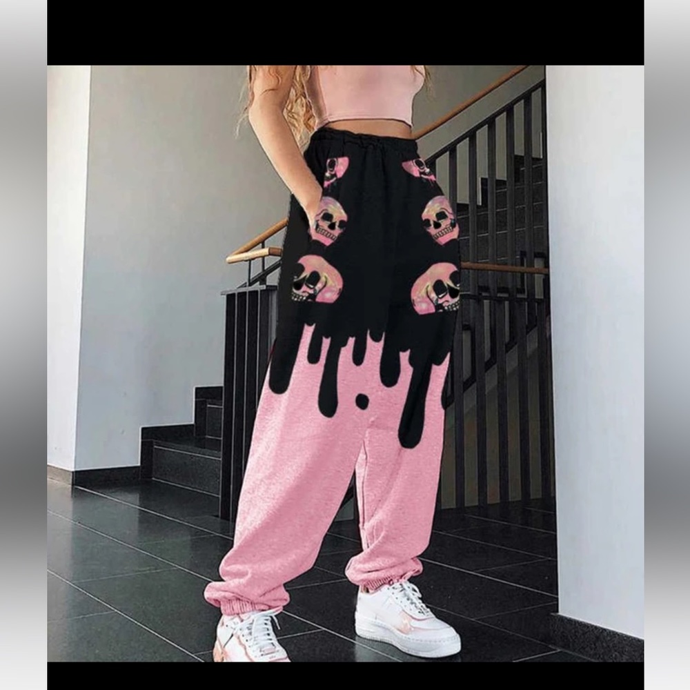 ORDER PLUS Skulls joggers Loose Sweatpants